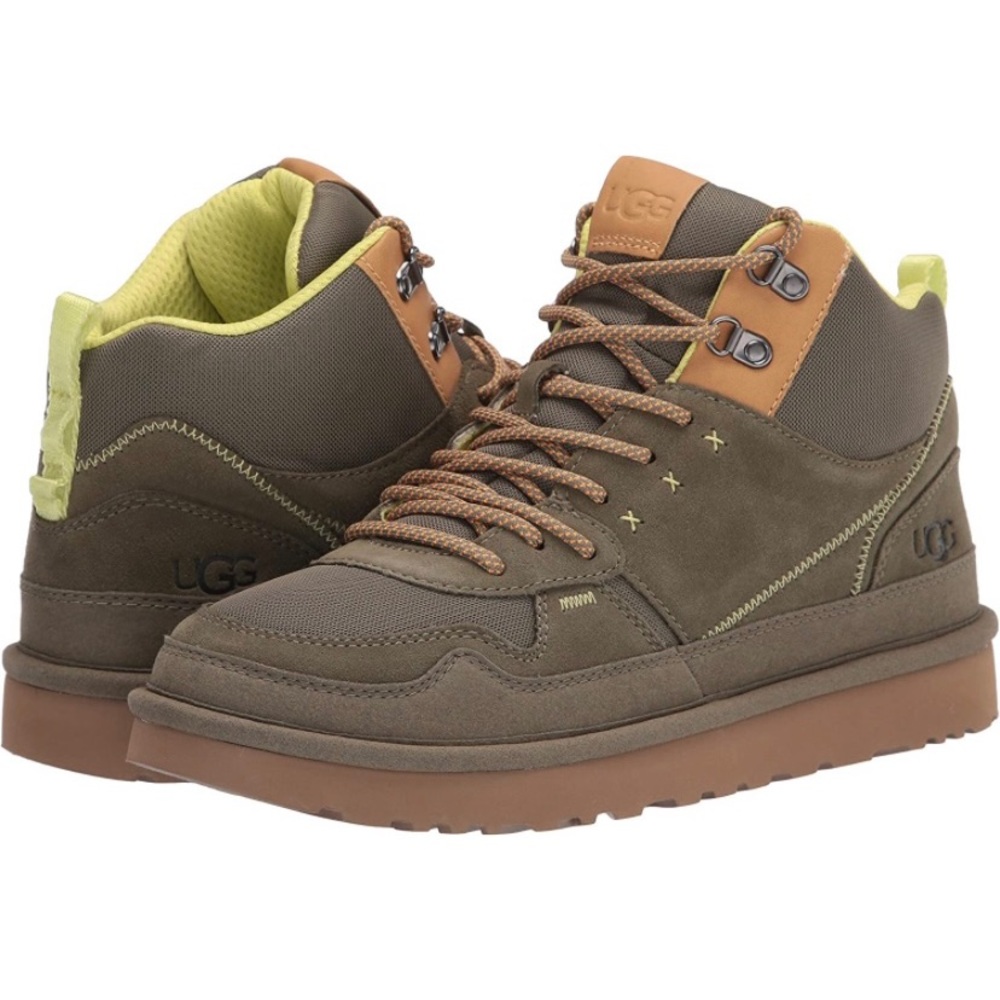 UGG Women's Highland Hi Heritage Sneaker Olive Green 6.5